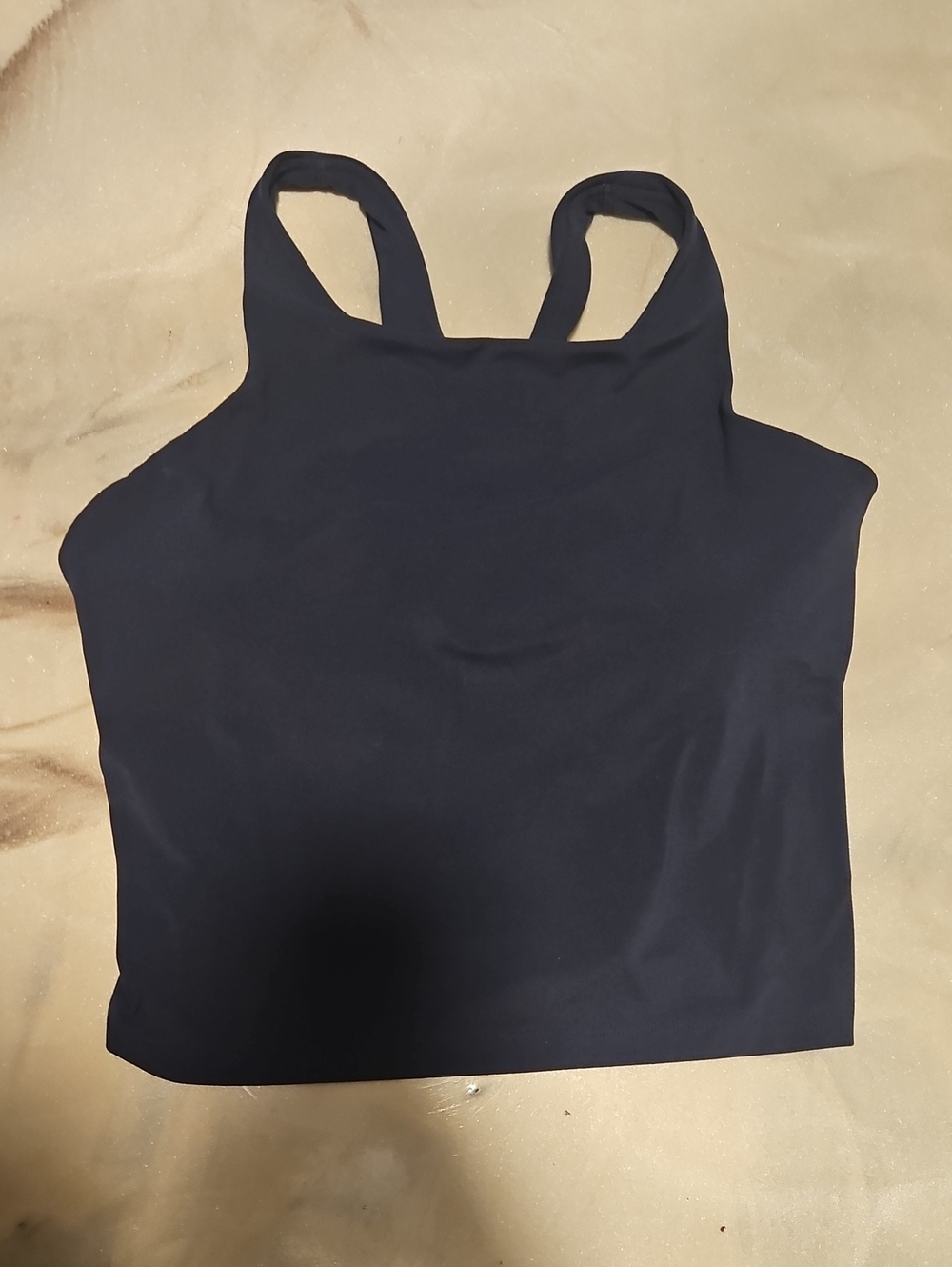 Athleta Black Cropped Tank  L/D-DD